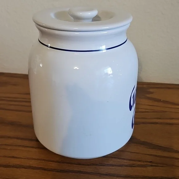 White and Blue Dog Treat Jar - Picture 4 of 9